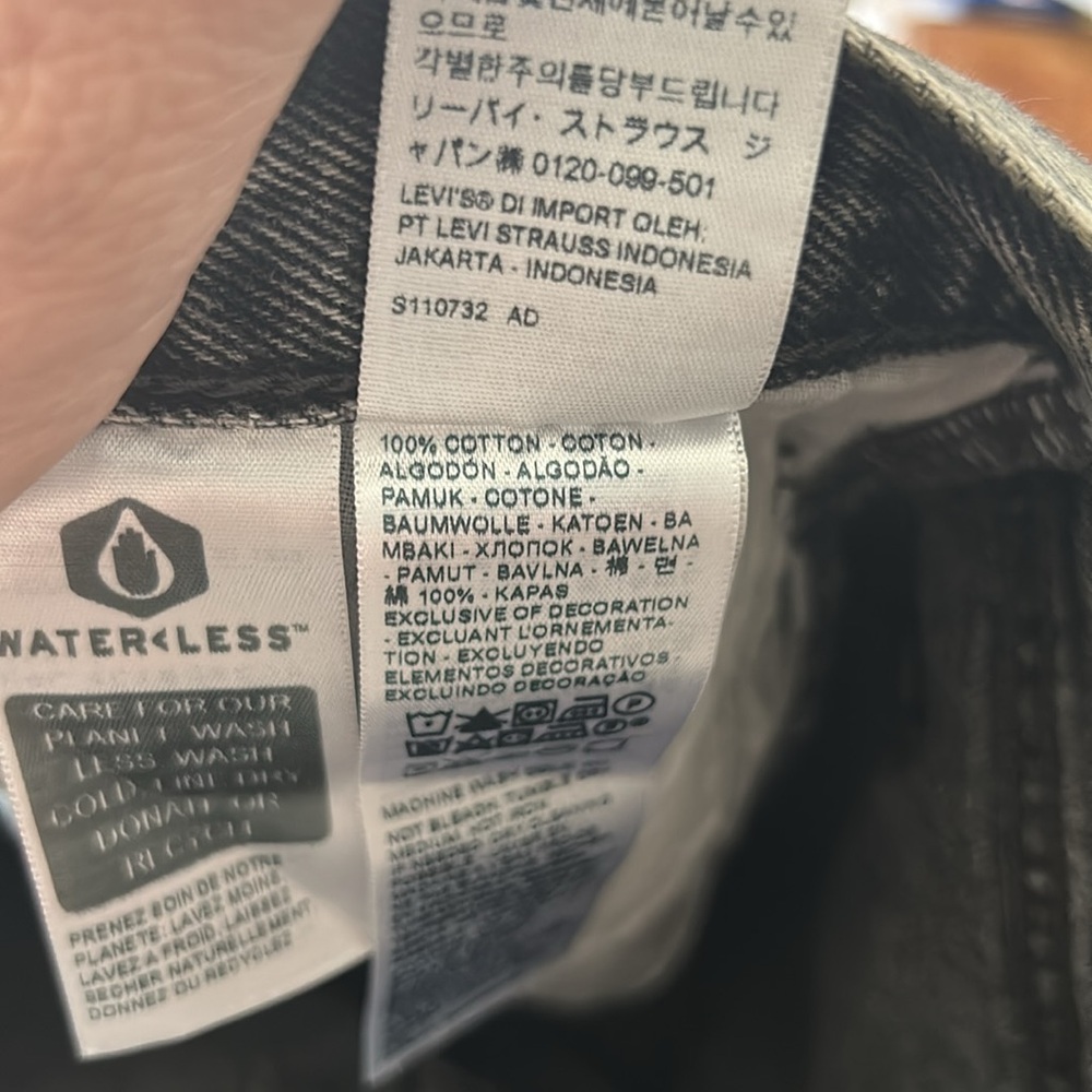 Levi’s 501 Black Distressed Denim Jeans - Picture 9 of 10